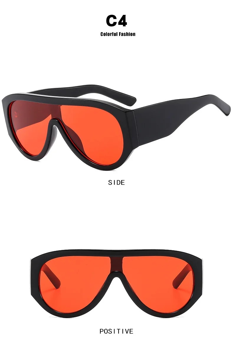 Y2K Oversized Shield Mask Sunglasses Women Futuristic Visor One-Piece Steampunk Big Frame Goggles Punk Shades Windproof Eyewear