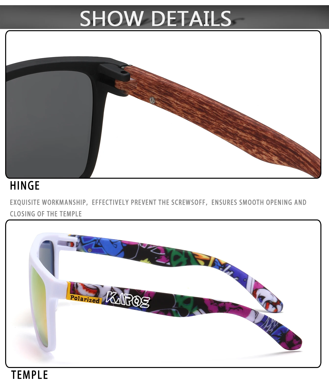 KAROS Polarized Sunglasses Unisex Driving Anti-Glare Goggles Outdoor Sport Fishing Cycling Glasses Travel Beach UV400 Eyeglasses