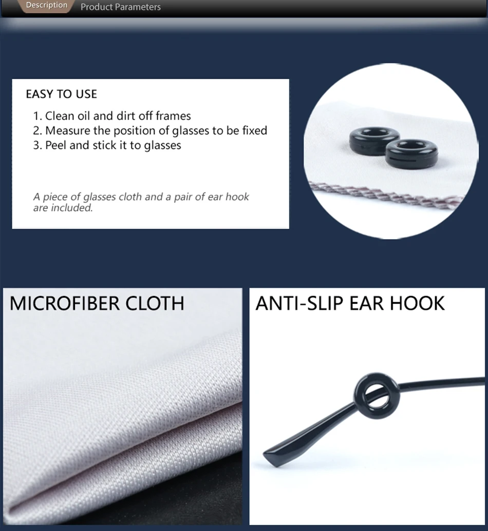 COLOUR_MAX 6Pairs Soft Silicone Nose Pad For Glasses Non-slip Eyeglasses Sunglass Black White Nose Pad