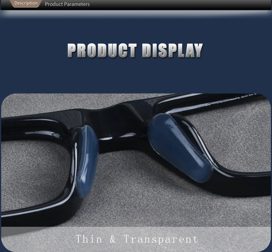COLOUR_MAX 6Pairs Soft Silicone Nose Pad For Glasses Non-slip Eyeglasses Sunglass Black White Nose Pad