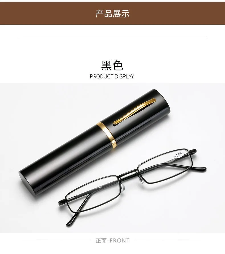 +1.5 2.0 2.5 Reading Glasses Women Men Ultralight Portable Mini Hyperopia Glasses Metal Presbyopia with diopters plus with box