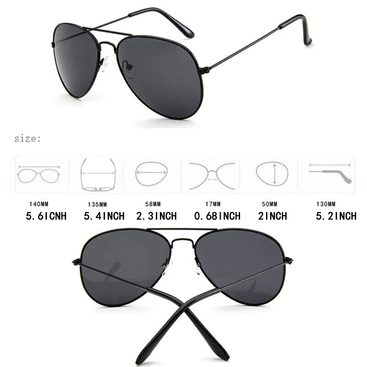 Ready Stock M'sia Original Men Sunglasses UV400 for Travel, Driving, Fashion Aviator Alloy Frame