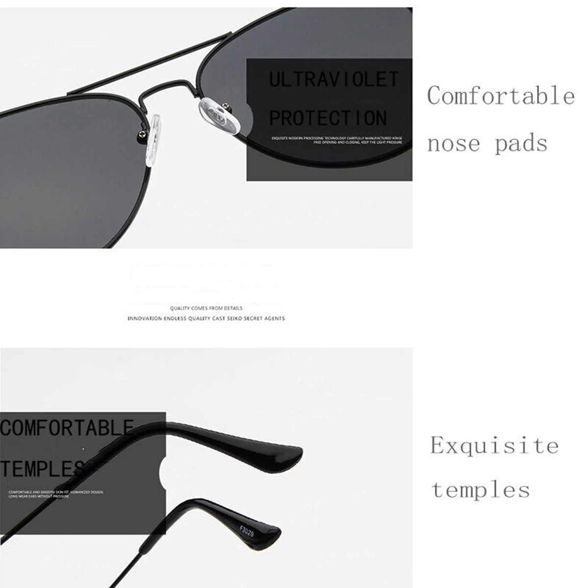 Ready Stock M'sia Original Men Sunglasses UV400 for Travel, Driving, Fashion Aviator Alloy Frame