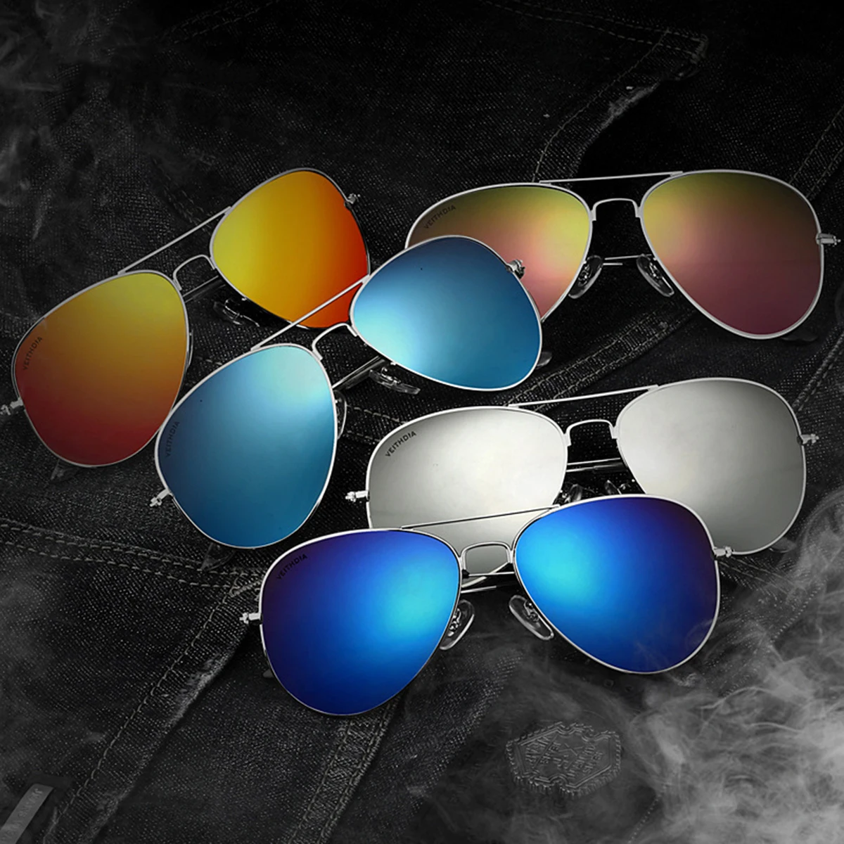 Ready Stock M'sia Original Men Sunglasses UV400 for Travel, Driving, Fashion Aviator Alloy Frame