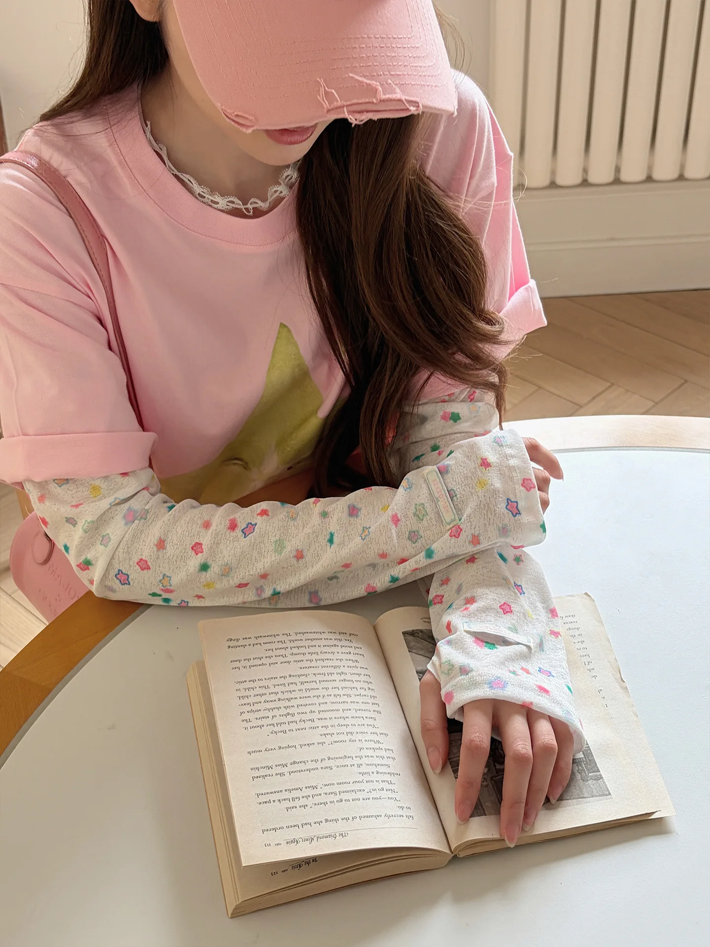 Cute Colorful Star Arm Sleeves for Women Breathable UV Protection Polka Dot Summer Driving Cycling Casual Wear Kawaii Sleeves