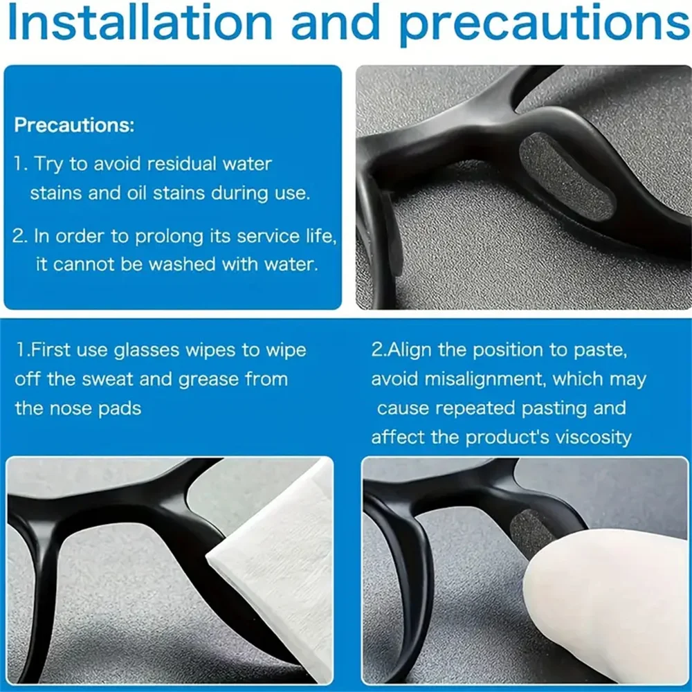 Self-adhesive Soft Foam Anti-slip Glasses Nose Pads Protection Eyeglass Sponge Bridg Instant Lifting Effect for Comfortable Wear