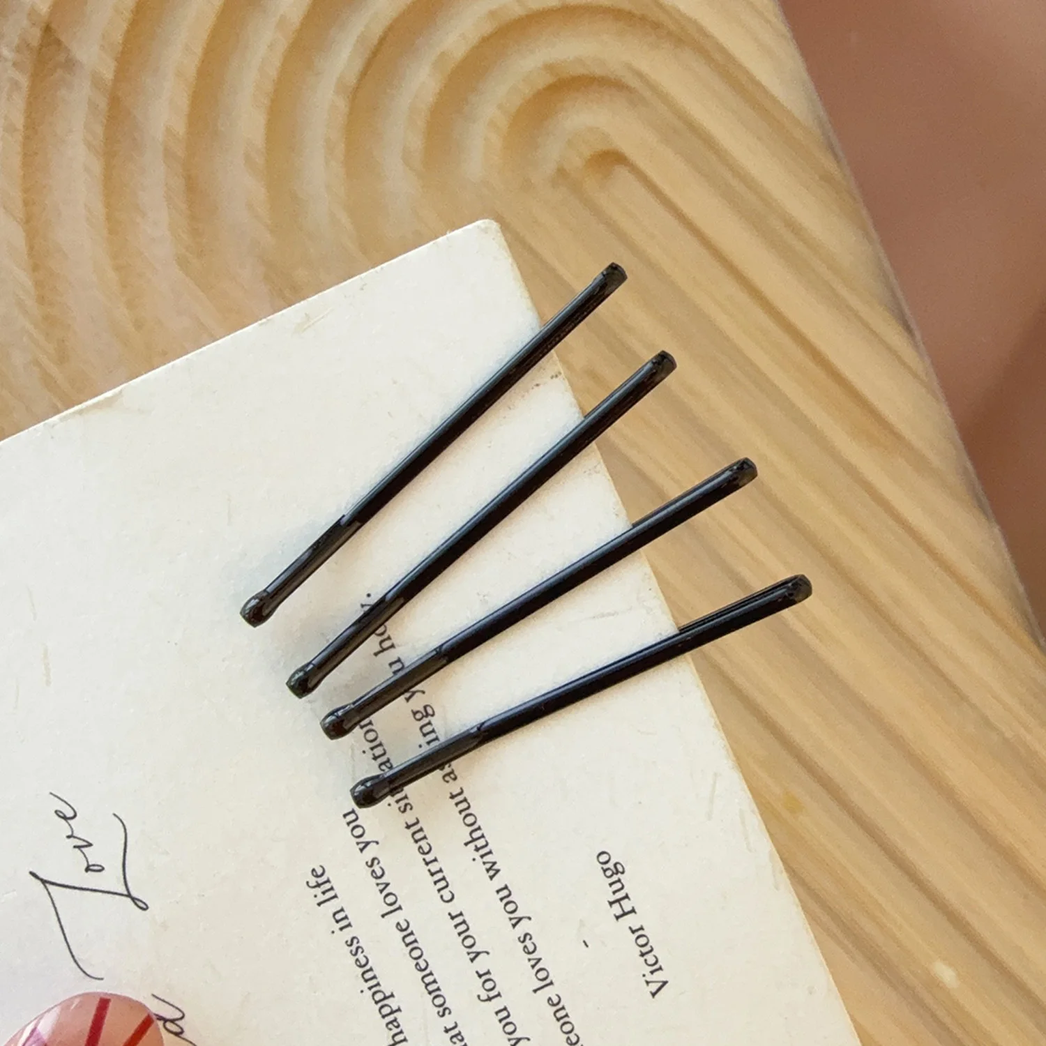 3.5CM Ultra-Invisible Black Straight Line Hair Clip Long-Lasting U-shaped Needle Lady Hairpins Curly Wavy Grips Women Bobby Pins