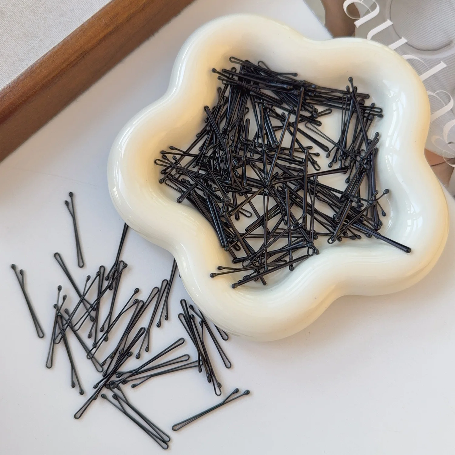 3.5CM Ultra-Invisible Black Straight Line Hair Clip Long-Lasting U-shaped Needle Lady Hairpins Curly Wavy Grips Women Bobby Pins