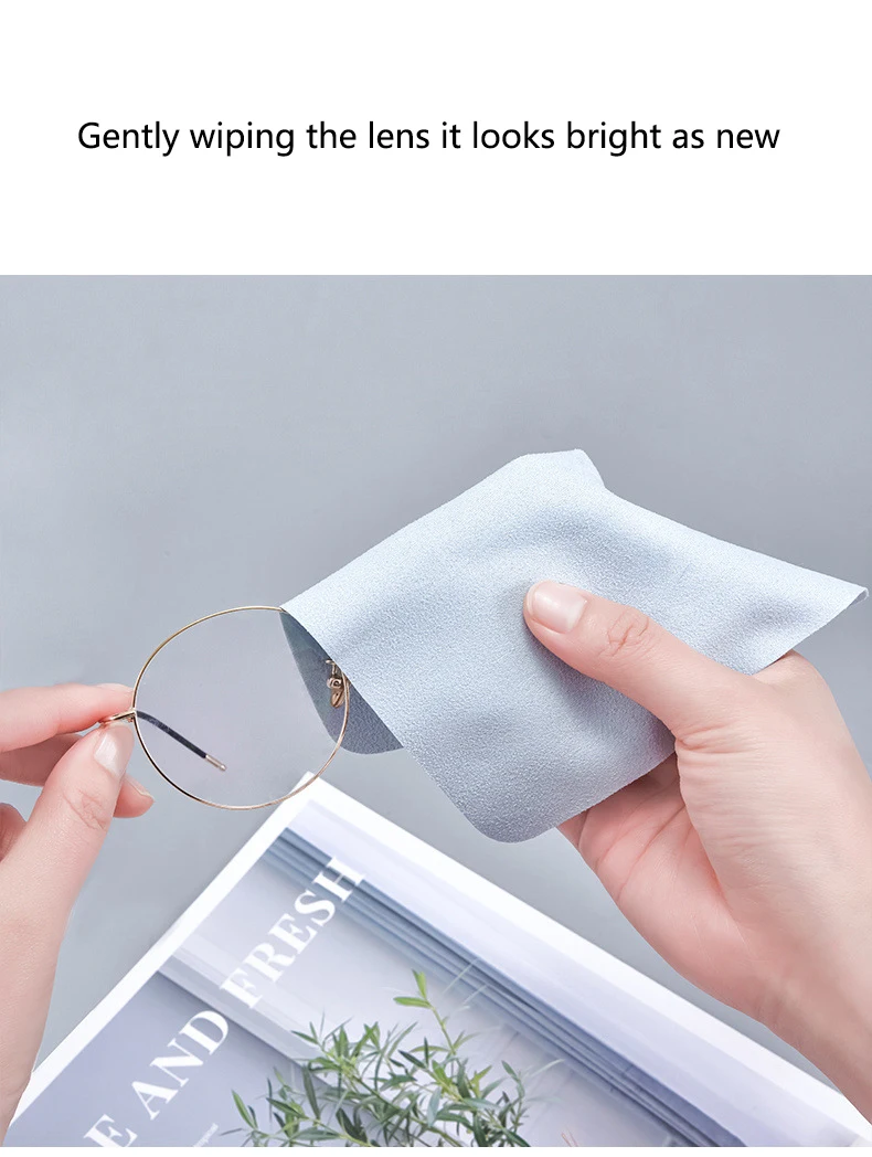 5PCS Eyeglass Cleaning Cloth Microfiber Adaptable For Screens Lenses Nylon Or Polaroid Glasses 15*15cm Random Color