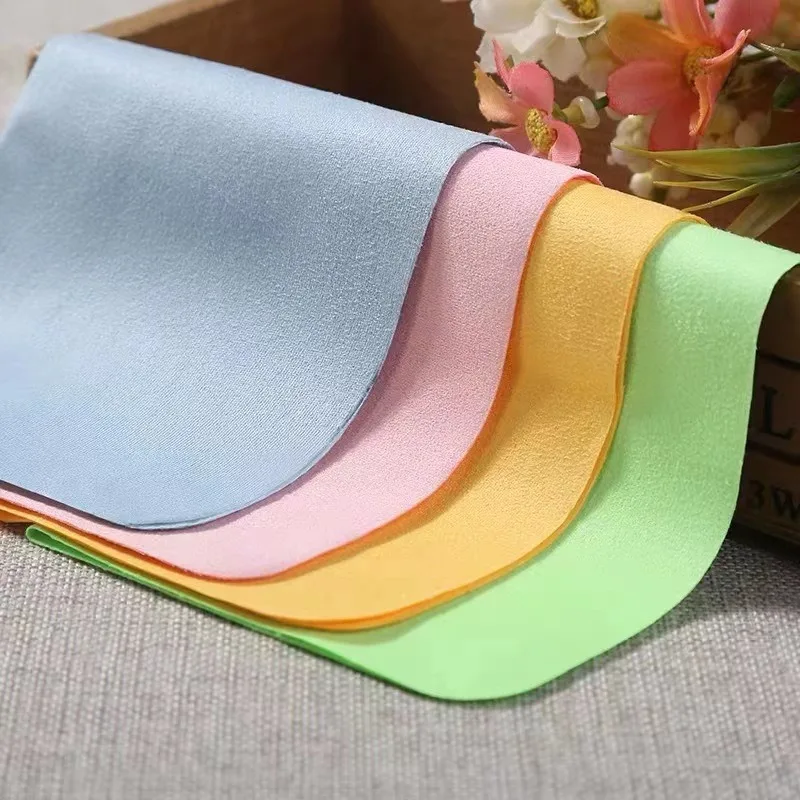 5PCS Eyeglass Cleaning Cloth Microfiber Adaptable For Screens Lenses Nylon Or Polaroid Glasses 15*15cm Random Color
