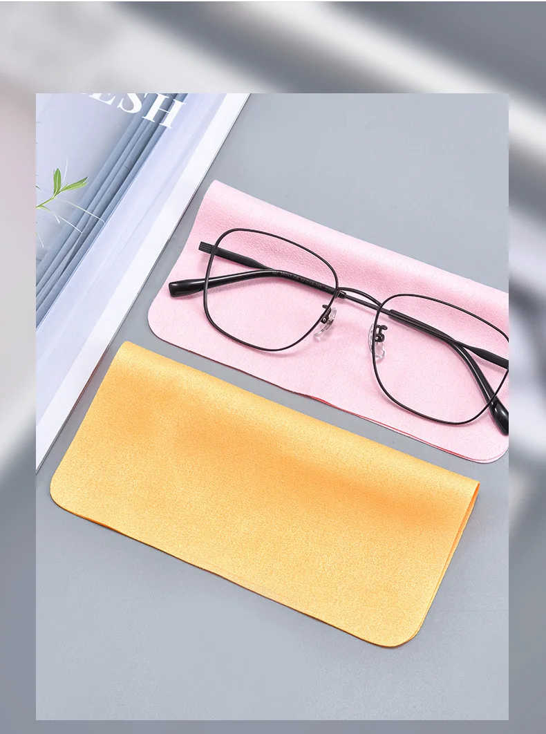 5PCS Eyeglass Cleaning Cloth Microfiber Adaptable For Screens Lenses Nylon Or Polaroid Glasses 15*15cm Random Color