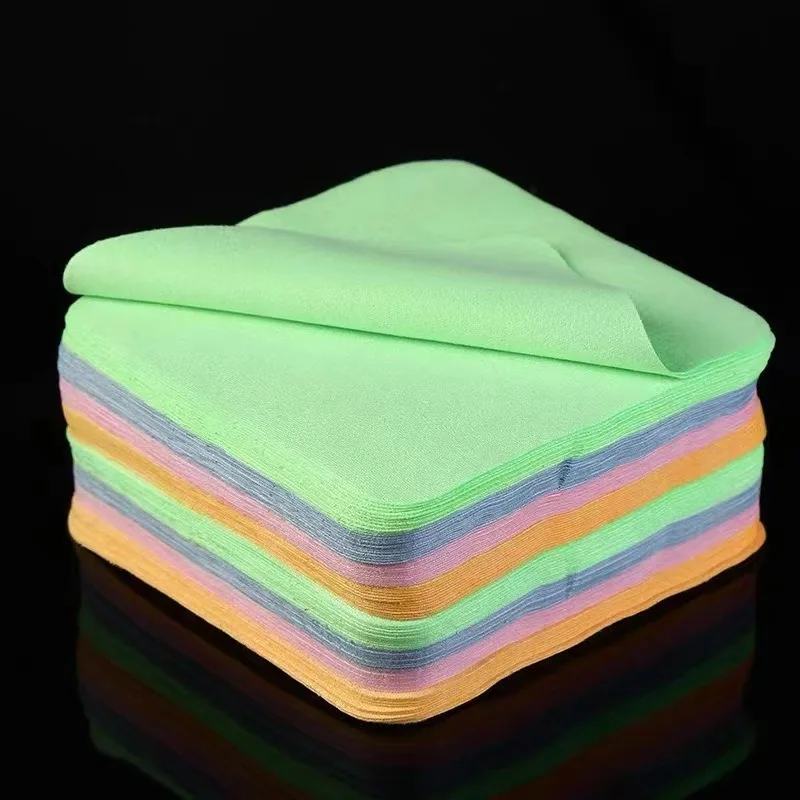 5PCS Eyeglass Cleaning Cloth Microfiber Adaptable For Screens Lenses Nylon Or Polaroid Glasses 15*15cm Random Color