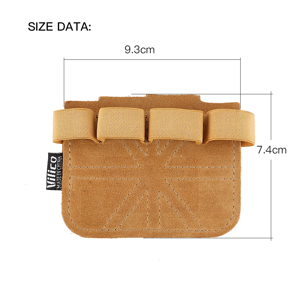 1 Pair Cowhide Weightlifting Gloves Four-finger Palm Protection Anti-slip Wear-resistant Fitness Sports Training Palm Guard