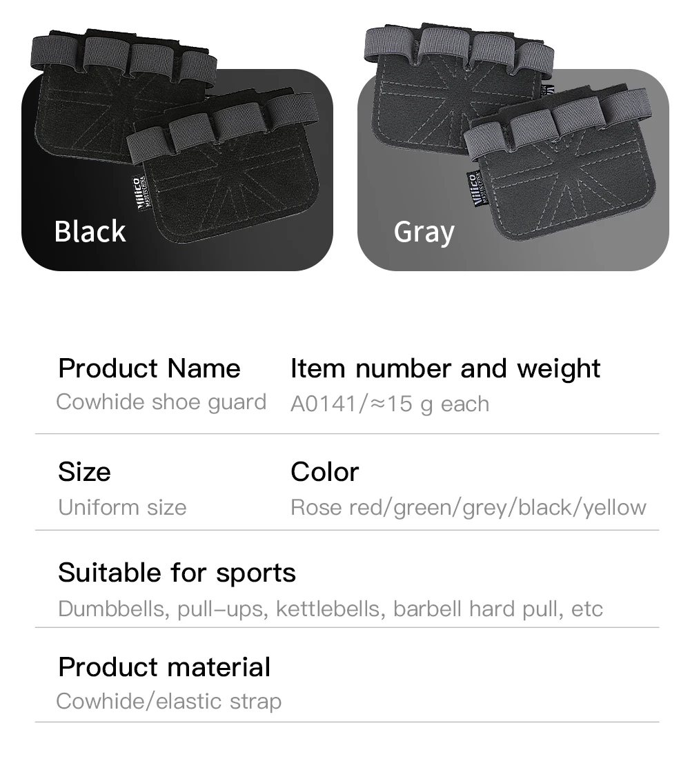 1 Pair Cowhide Weightlifting Gloves Four-finger Palm Protection Anti-slip Wear-resistant Fitness Sports Training Palm Guard
