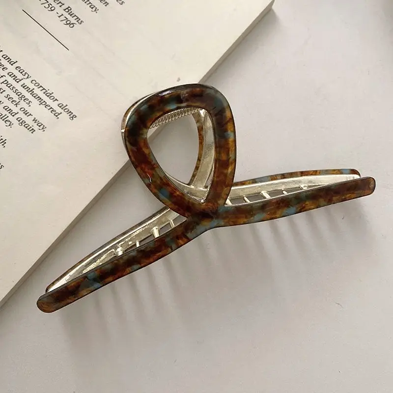1/3/5pcs Metal Grab Clip, Women's Hair Clip, Large Shark Clip, Large Hair Volume, Fashionable Temperament, Hair Clip Headband