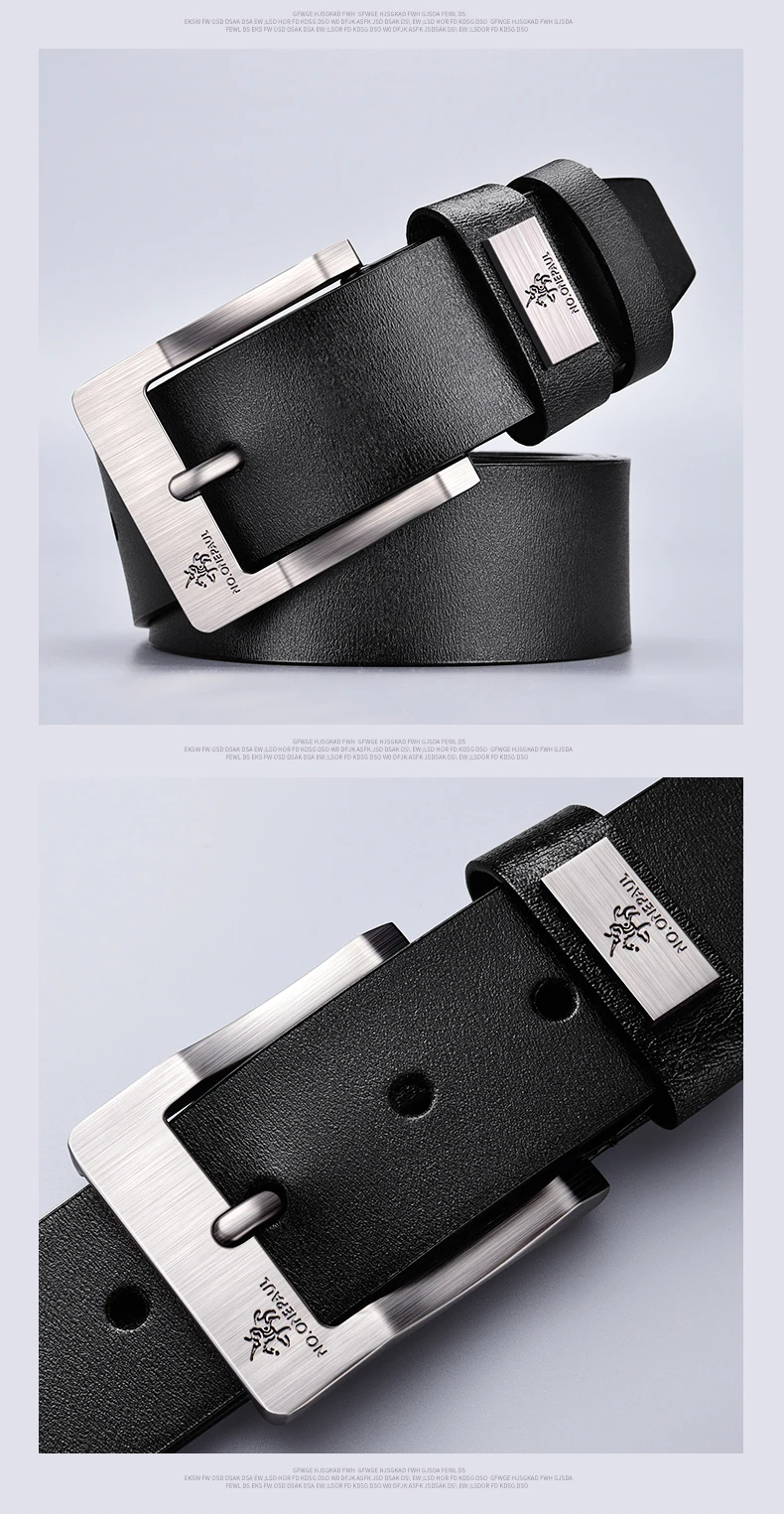 New Trend Men's High Quality Buckled Jeans Leather Casual Belt Business Cowboy Belt Men's Fashion Designer