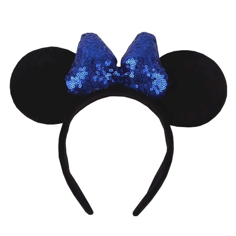 1pc Mouse Ears Headband Girls And Kids 4 Inch Polka Dot Bow Hairdband Holiday Party Travel DIY Hair Accessories