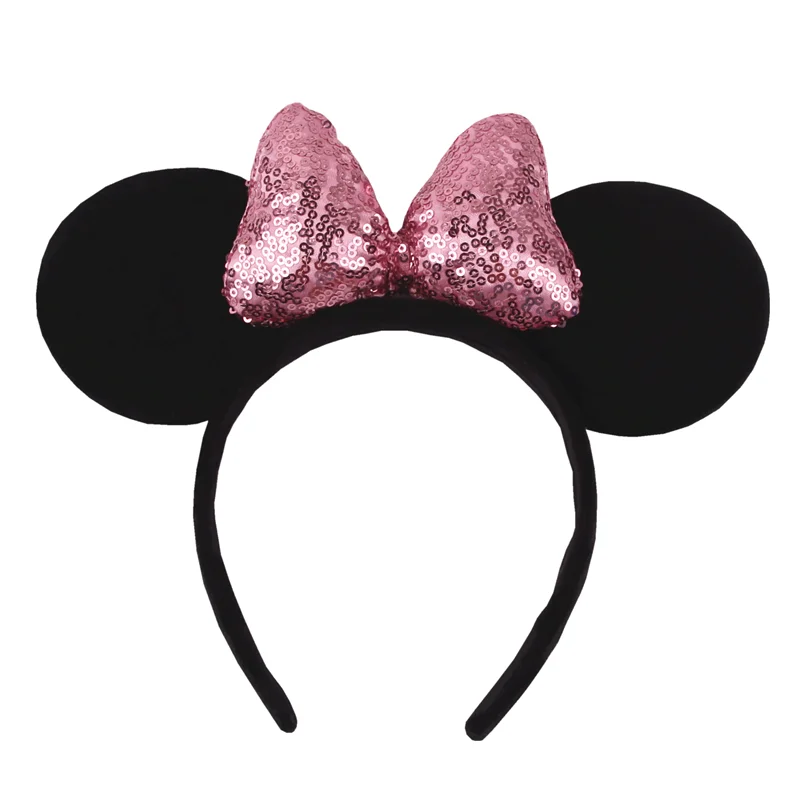 1pc Mouse Ears Headband Girls And Kids 4 Inch Polka Dot Bow Hairdband Holiday Party Travel DIY Hair Accessories