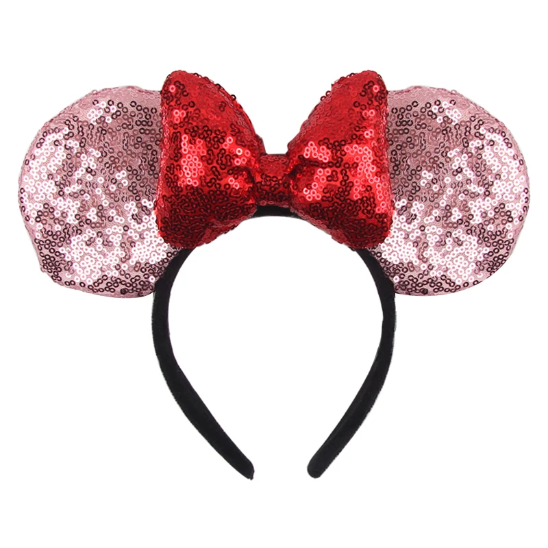 1pc Mouse Ears Headband Girls And Kids 4 Inch Polka Dot Bow Hairdband Holiday Party Travel DIY Hair Accessories