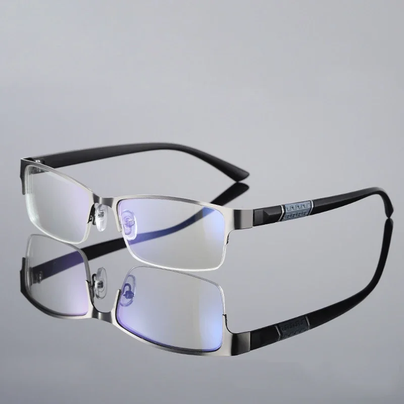 Men's Business Myopia Glasses Unisex Classic Half Frame Prescription Eyewear Retro Minus Diopter Nearsighted Eyeglasses0 To -4.0
