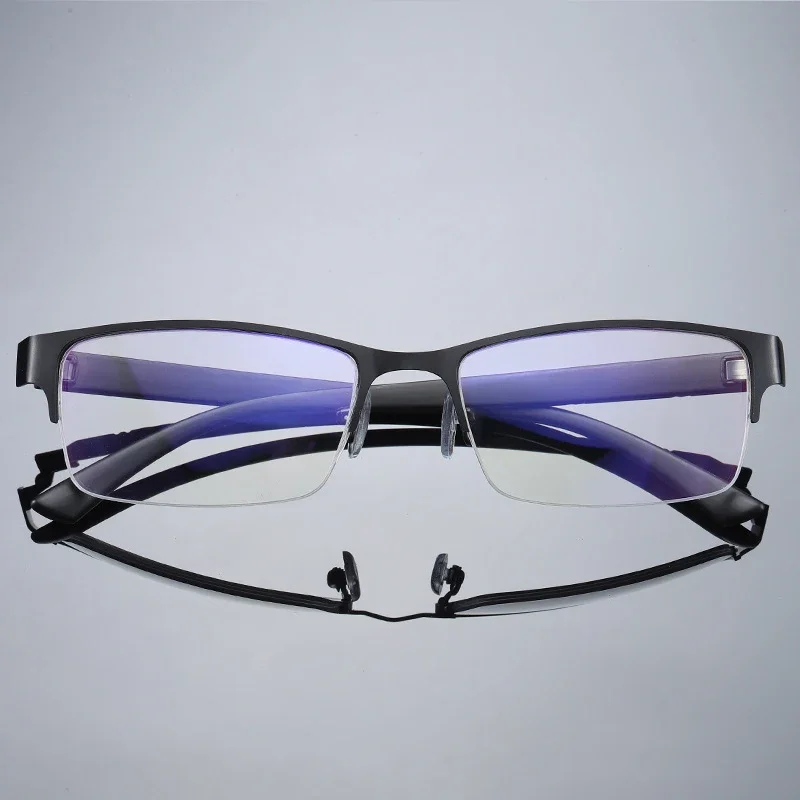 Men's Business Myopia Glasses Unisex Classic Half Frame Prescription Eyewear Retro Minus Diopter Nearsighted Eyeglasses0 To -4.0