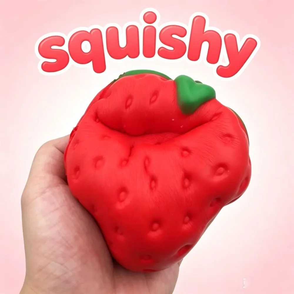 New Fruit Shape Strawberry Squeeze Ball Soft Big Stress Relief Toy Funny Fruit Shape Toy Office & School Stress Relief