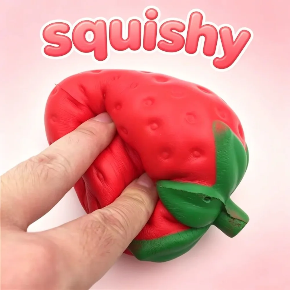 New Fruit Shape Strawberry Squeeze Ball Soft Big Stress Relief Toy Funny Fruit Shape Toy Office & School Stress Relief
