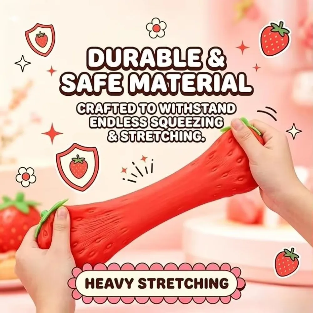 New Fruit Shape Strawberry Squeeze Ball Soft Big Stress Relief Toy Funny Fruit Shape Toy Office & School Stress Relief