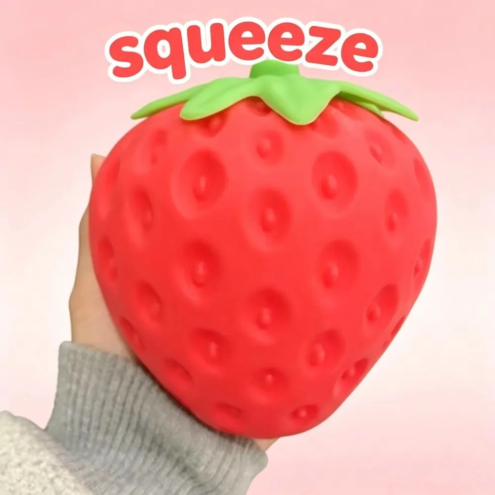 New Fruit Shape Strawberry Squeeze Ball Soft Big Stress Relief Toy Funny Fruit Shape Toy Office & School Stress Relief