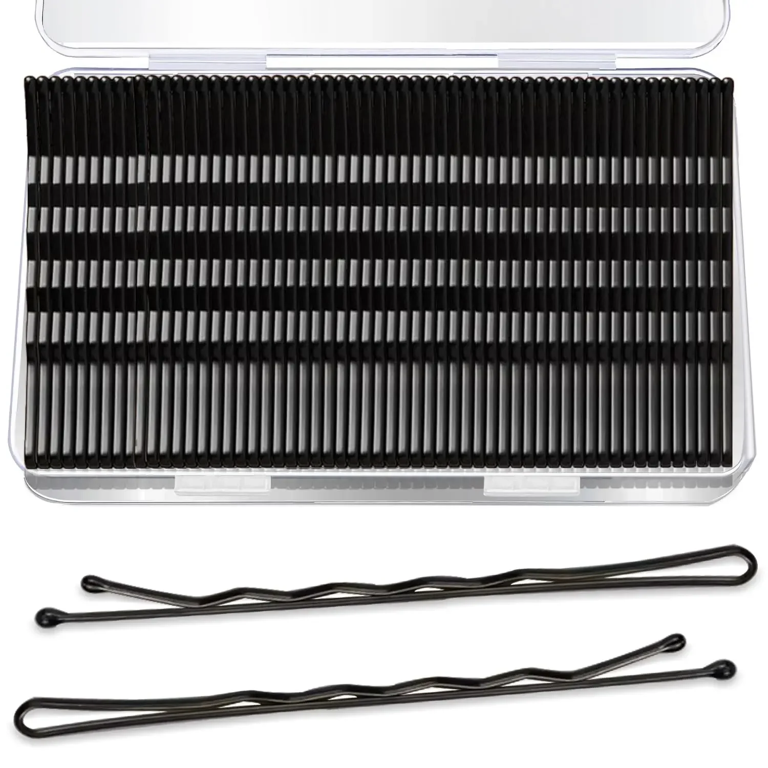 50-600pcs Black Straight Line Hair Clip U-shaped Needle Lady Hairpins Curly Wavy Grips Women Bobby Pins Styling Hair Accessories
