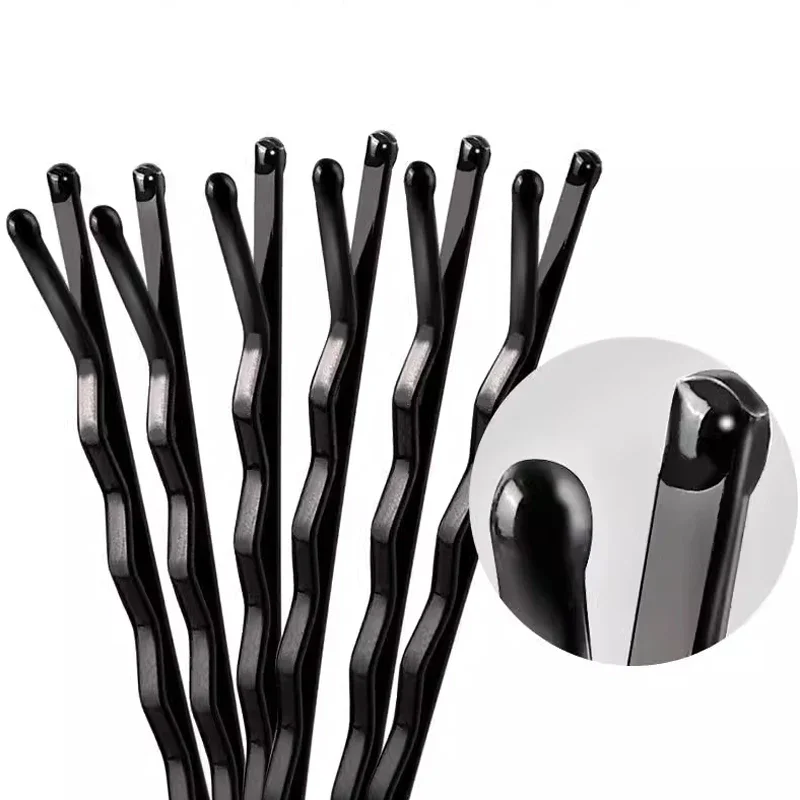 50-600pcs Black Straight Line Hair Clip U-shaped Needle Lady Hairpins Curly Wavy Grips Women Bobby Pins Styling Hair Accessories