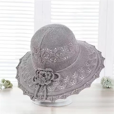 Wide Brim Sun Visor Hats Women's Foldable Fisherman Hat Breathable Beach Sun Hat for Camping Traveling