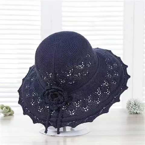 Wide Brim Sun Visor Hats Women's Foldable Fisherman Hat Breathable Beach Sun Hat for Camping Traveling