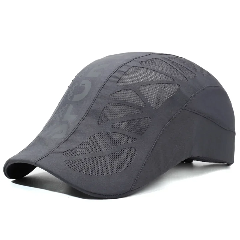 Summer New Arrival SPORT Letter Front-Panel Cap for Men Breathable Mesh Quick-Dry Sun Hat Outdoor UV Protection Baseball Cap