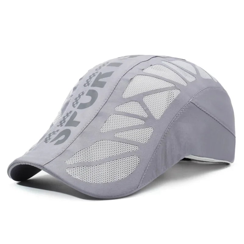 Summer New Arrival SPORT Letter Front-Panel Cap for Men Breathable Mesh Quick-Dry Sun Hat Outdoor UV Protection Baseball Cap