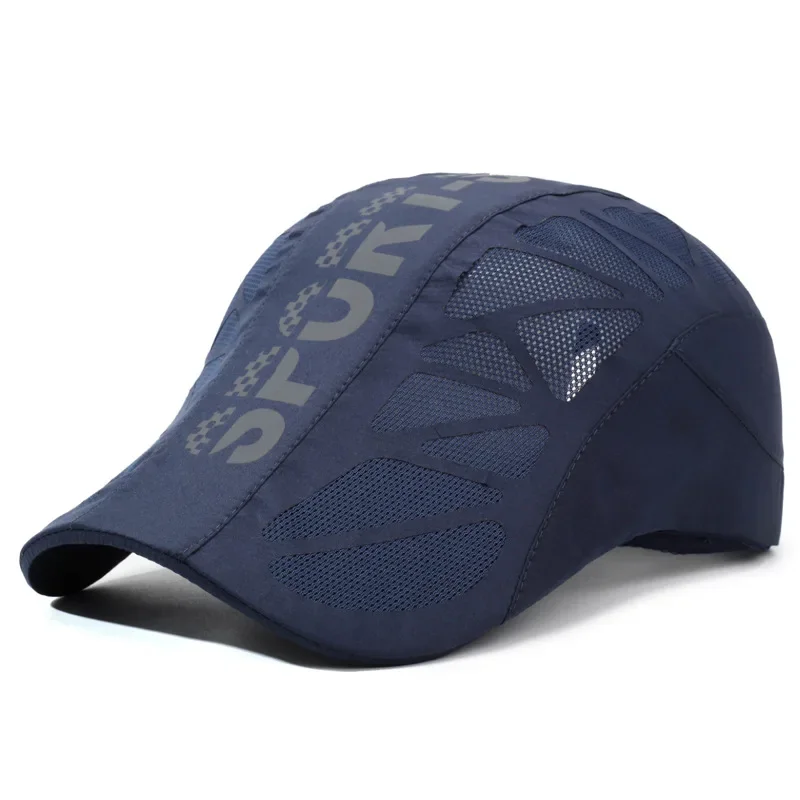 Summer New Arrival SPORT Letter Front-Panel Cap for Men Breathable Mesh Quick-Dry Sun Hat Outdoor UV Protection Baseball Cap