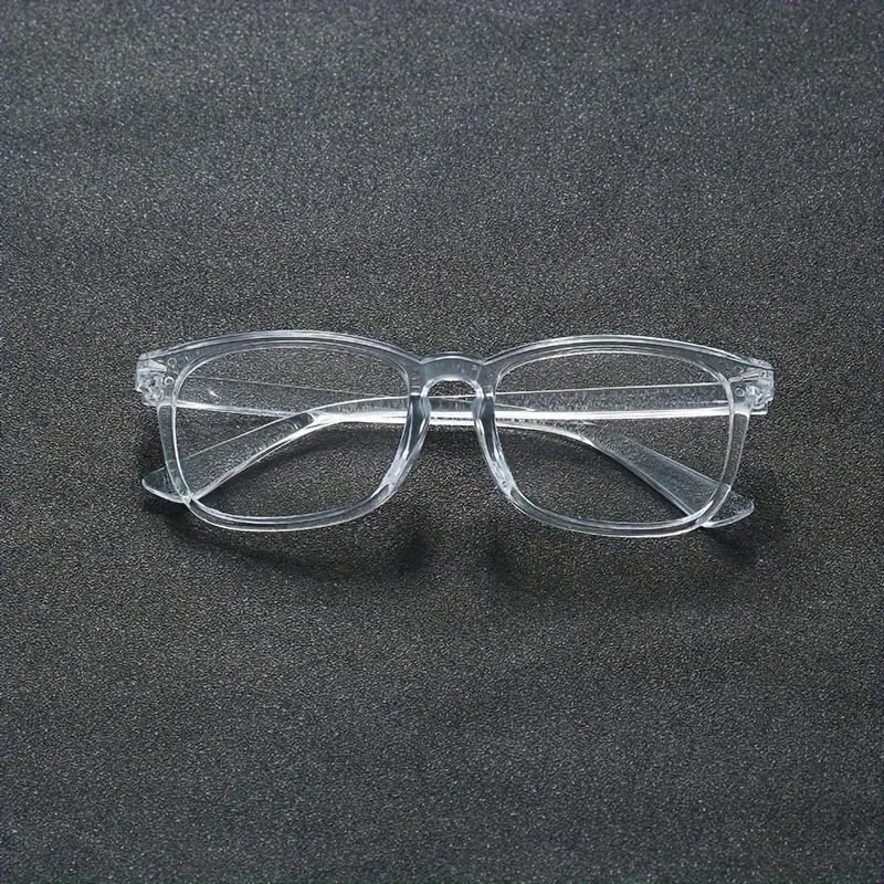 1pc Square Rivet Fashion Anti Blue Light Glasses for Daily Commute, Fashion Glasses|Riveted Frame Design|Lightweight Eyewear