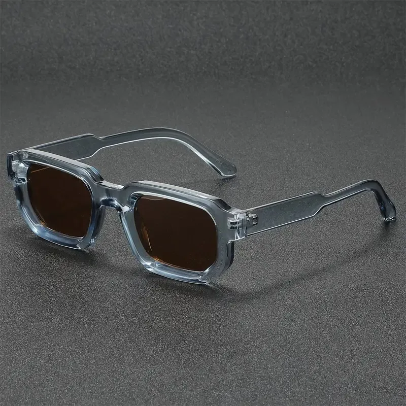 New Men Vintage Rectangle Frame Sunglasses Fashion Women Sun Glasses Luxury Brand Design Goggles UV400 Shades Eyewear