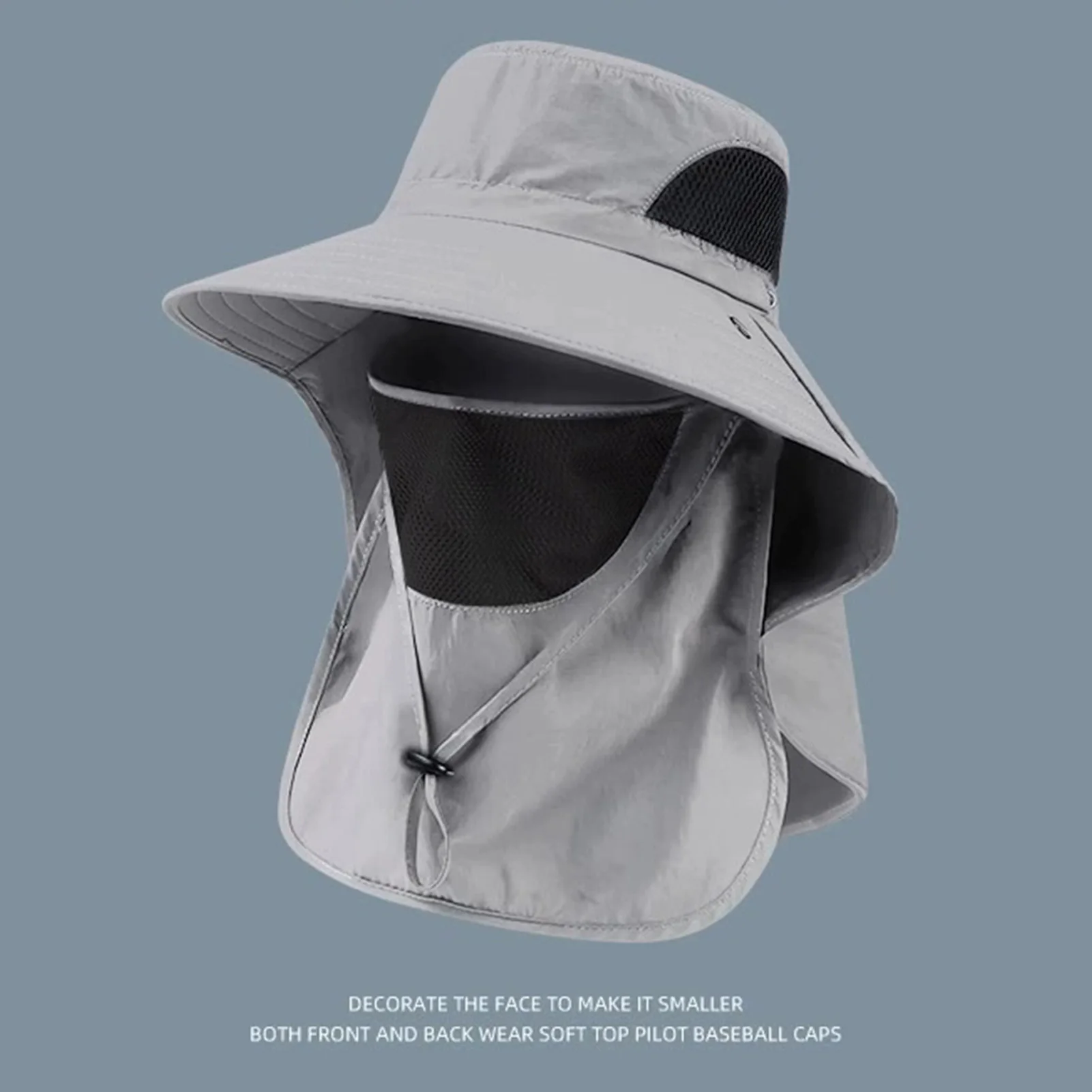 Sun Fishing Hat Women's Bucket Hat with Neck Cover Breathable Wide Brim Summer UV Protection Hat for Travel Holiday Beach