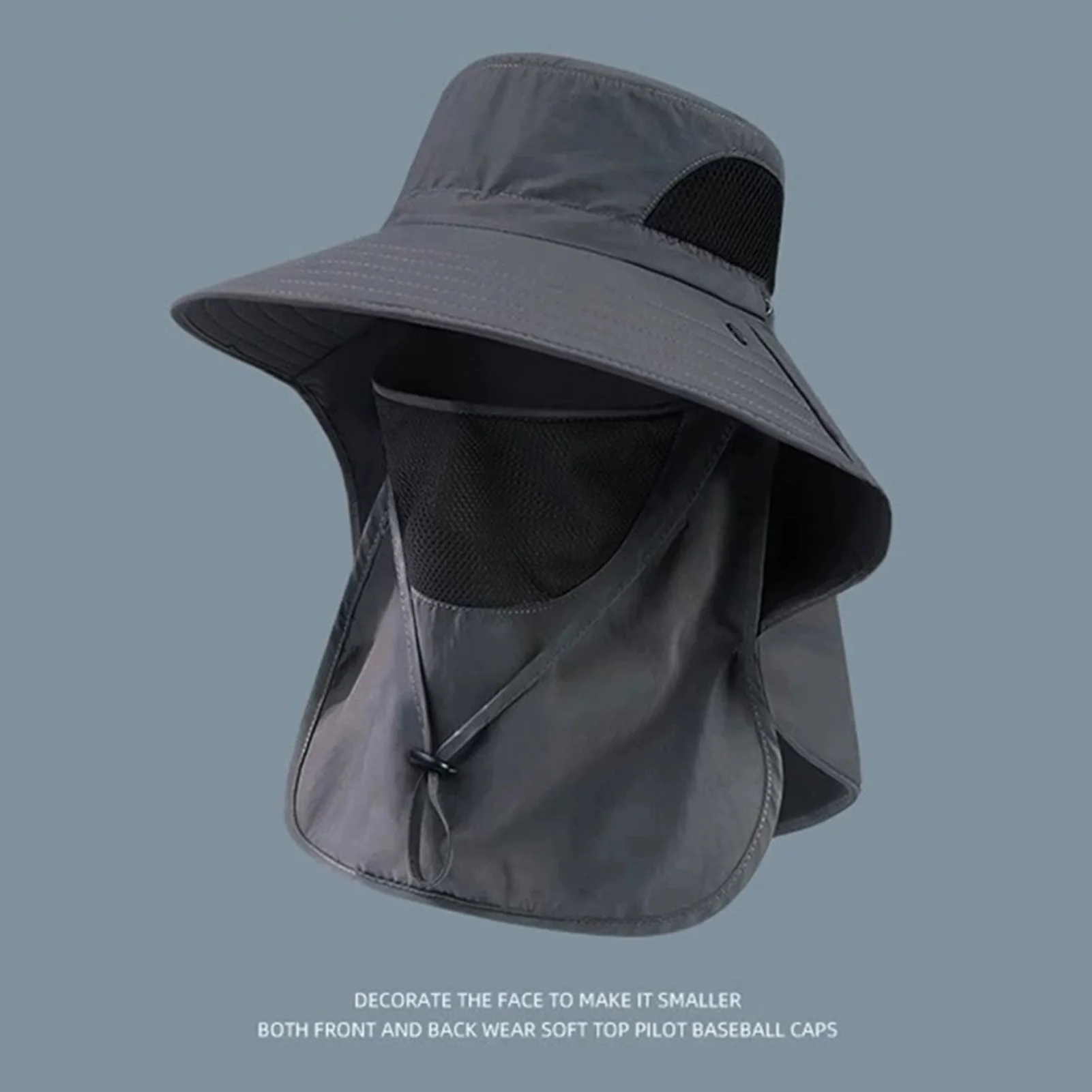 Sun Fishing Hat Women's Bucket Hat with Neck Cover Breathable Wide Brim Summer UV Protection Hat for Travel Holiday Beach