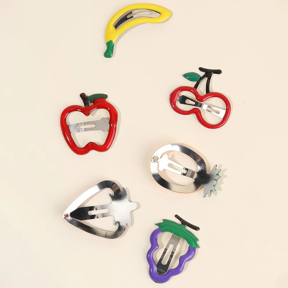 10Pcs/set Hot Cute Girls Hair Accessories Fruit BB Hair Clips Side Strawberry Hairpin Children Daily Styling Boutique Headwear