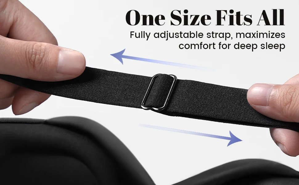 Sleep Mask Blackout Eye Mask for Sleep - 3D Breathable Soft Comfortable Eye Mask for Sleeping - Adjustable Strap Unisex