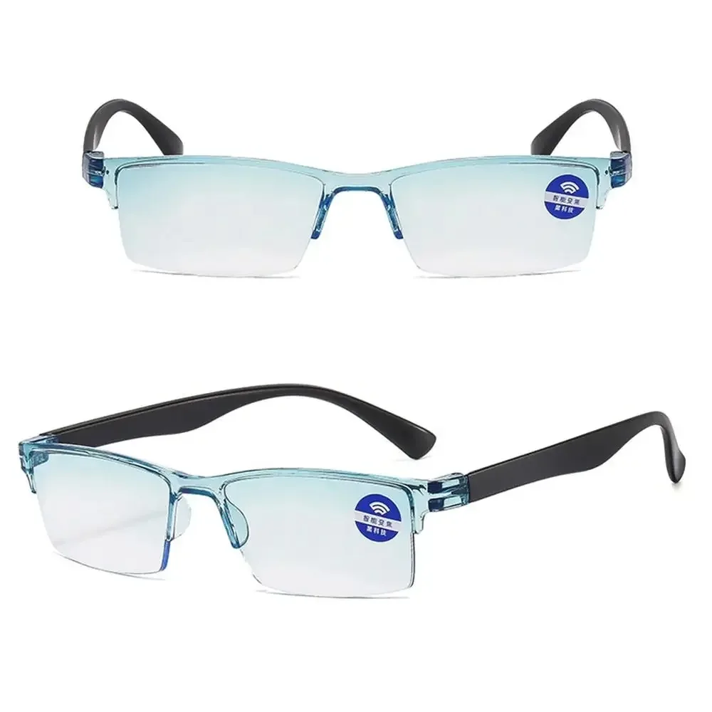 Unisex Smart Automatic Zoom Reading Glasses Rimless Optical Presbyopia Eyewear Ultralight Radiation Protection Computer Goggles