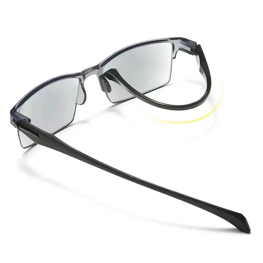 Unisex Smart Automatic Zoom Reading Glasses Rimless Optical Presbyopia Eyewear Ultralight Radiation Protection Computer Goggles