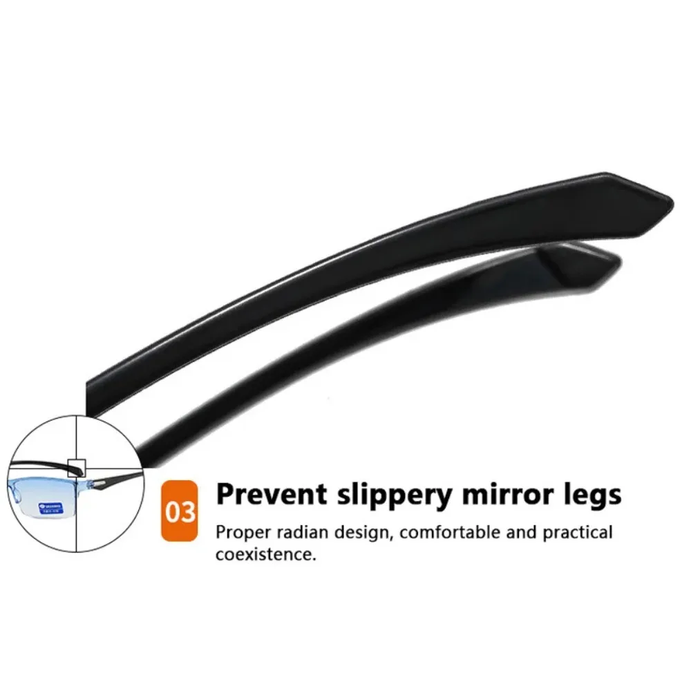Unisex Smart Automatic Zoom Reading Glasses Rimless Optical Presbyopia Eyewear Ultralight Radiation Protection Computer Goggles