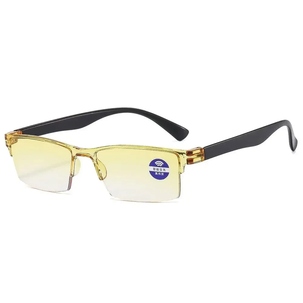 Unisex Smart Automatic Zoom Reading Glasses Rimless Optical Presbyopia Eyewear Ultralight Radiation Protection Computer Goggles