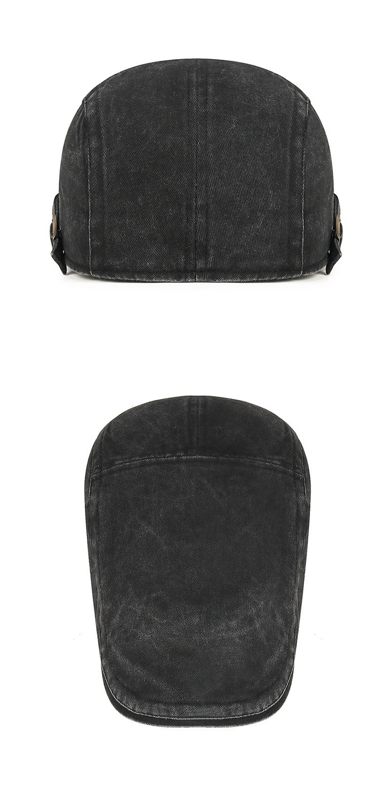 Streetwear Flat Cap Unisex Casual Adjustable Ivy Cap Travel Vintage Washed Cotton Newsboy Cap Simple Daily Party Dating Hat