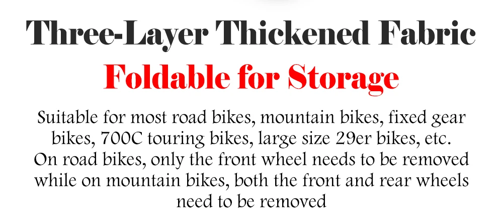 NOOYAH Bike Bag Bike Transport No Need Remove Handlebars Wheels MTB Road Bike Case Three-Layer Fabric Foldable 2-in-1 Multi-Bag