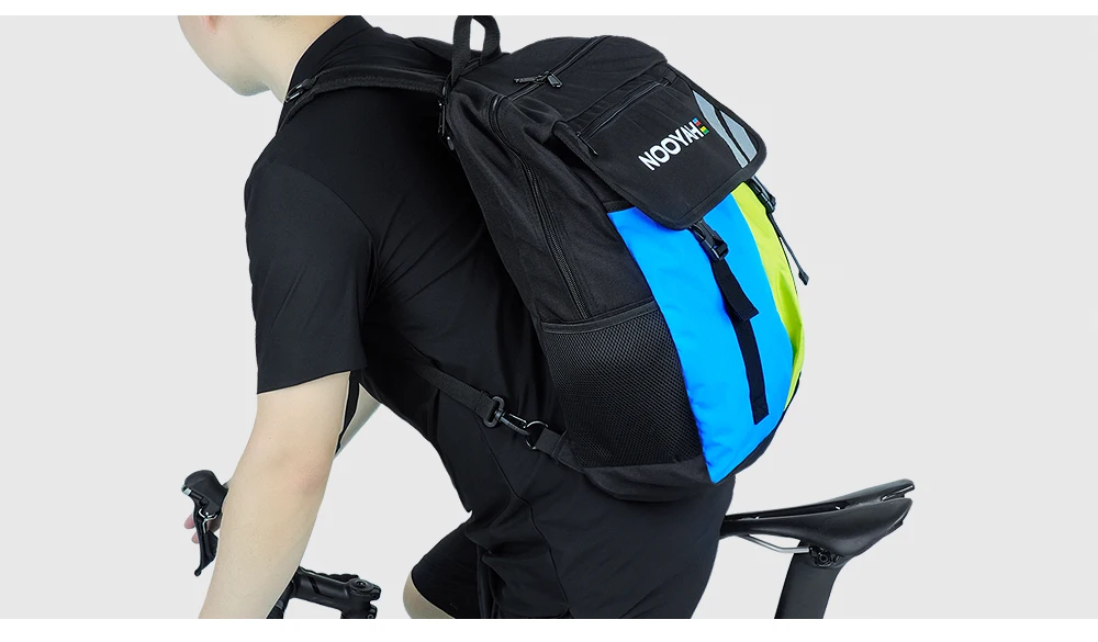 NOOYAH Bike Bag Bike Transport No Need Remove Handlebars Wheels MTB Road Bike Case Three-Layer Fabric Foldable 2-in-1 Multi-Bag