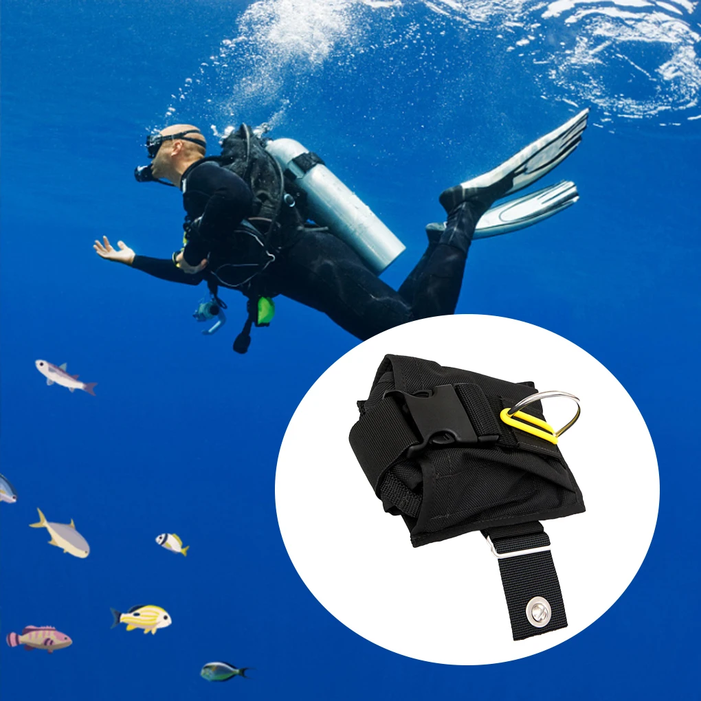 Adjustable Professional Underwater Accessories 8lbs Scuba Diving Weight Bags Lead Filler Pouch Backplate Tech Dive Reel Holder